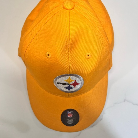 Pittsburgh Steelers Baseball Cap Hat Child NFL Football Yellow Gold - Picture 6 of 6